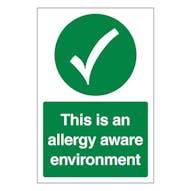 This Is An Allergy Aware Environment - Portrait