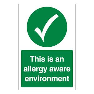 This Is An Allergy Aware Environment - Portrait
