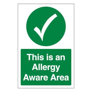 This Is An Allergy Aware Area - Portrait