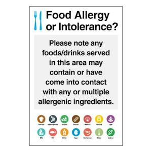 Food Allergy Or Intolerance? Please Note Any Food/Drinks - Portrait