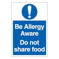 Be Allergy Aware - Do Not Share Food - Portrait