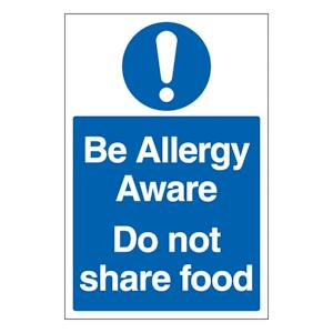 Be Allergy Aware - Do Not Share Food - Portrait