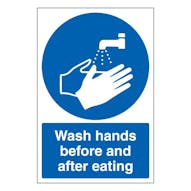 Wash Hands Before & After Eating - Portrait