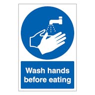 Wash Hands Before Eating - Portrait