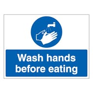 Wash Hands Before Eating - Landscape