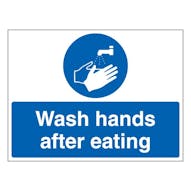 Wash Hands After Eating - Landscape