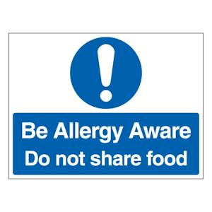Be Allergy Aware - Do Not Share Food - Landscape