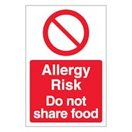 Allergy Risk Do Not Share Food - Portrait