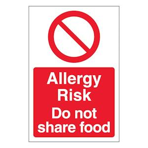 Allergy Risk Do Not Share Food - Portrait