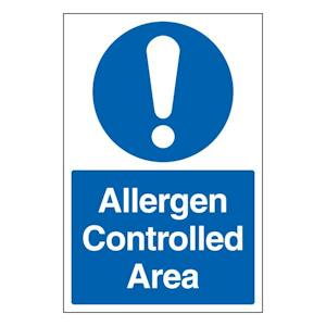 Allergen Controlled Area - Portrait