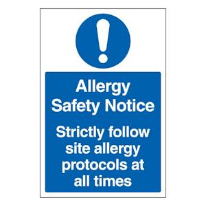 Allergy Safety Follow Allergy Protocols - Portrait