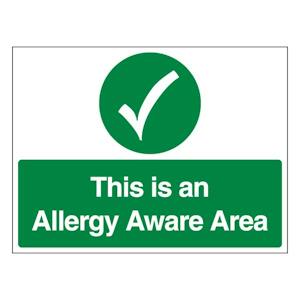 This Is An Allergy Aware Area - Landscape