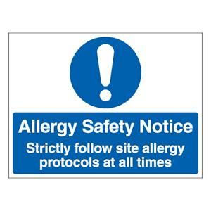 Allergy Safety Follow Site Allergy Protocols - Landscape