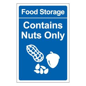 Food Storage Contains Nuts Only - Portrait
