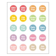 Allergen Stickers 25mm - Multi Sheet