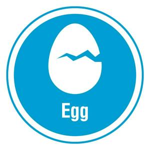Egg Allergen - 25mm Stickers