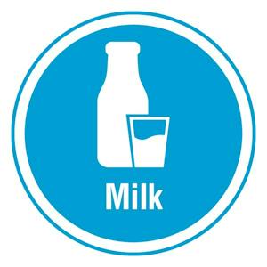 Milk Allergen - 25mm Stickers