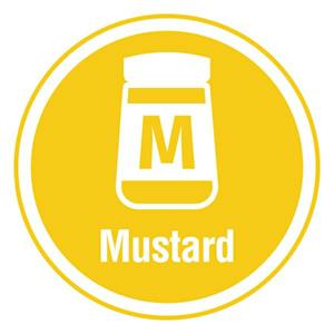 Mustard Allergen - 25mm Stickers