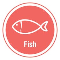 Fish Allergen - 25mm Stickers