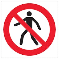 No Entry Symbol - Removable Vinyl