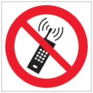 No Mobile Phones Symbol - Removable Vinyl