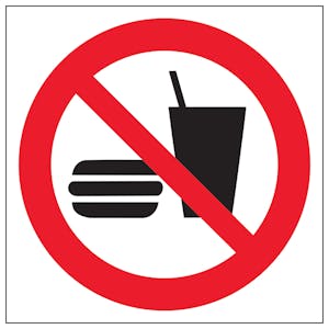 No Food Or Drink Symbol - Removable Vinyl