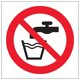Eco-Friendly Not Drinking Water Symbol