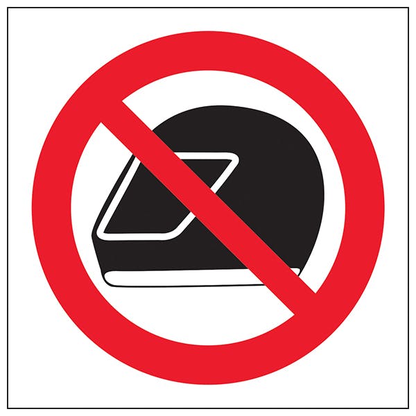 No Helmets Symbol Safety Signs 4 Less