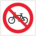 No Cycling Symbol