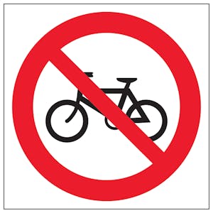 No Cycling Symbol - Removable Vinyl