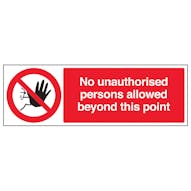 No Unauthorised Persons - Landscape - Removable Vinyl