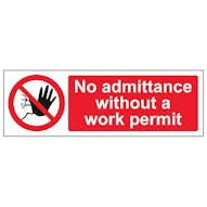 No Admittance Without Work Permit - Landscape