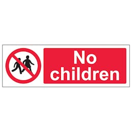 No Children - Landscape | Prohibition Signs | Safety Signs | Safety ...