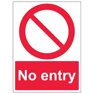 No Entry - Portrait