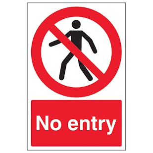 No Entry With Man - Portrait
