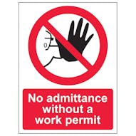 No Admittance Without Work Permit - Portrait