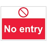 No Entry - Large Landscape