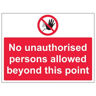 No Unauthorised Persons Allowed