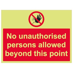 GITD No Unauthorised Persons Allowed