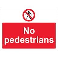 No Pedestrians - Large Landscape