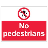 No Pedestrians - Large Landscape