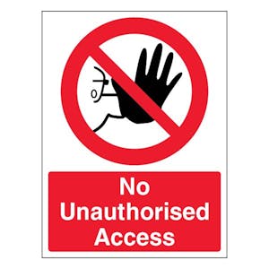 No Unauthorised Access - Portrait