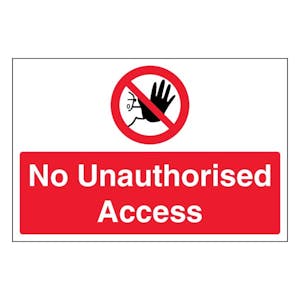 No Unauthorised Access - Large Landscape