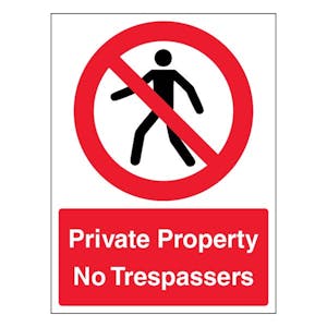 Private Property No Trespassers - Portrait