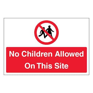 No Children Allowed On This Site - Large Landscape
