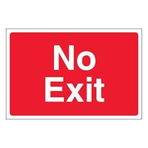 No Exit Sign - Large Landscape