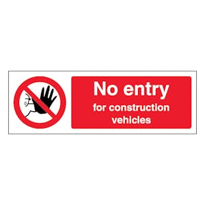 No Entry For Construction Vehicles - Narrow Landscape