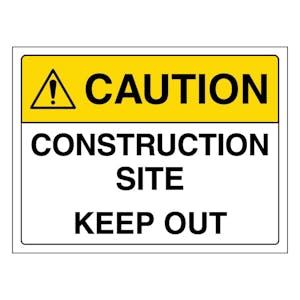 Caution Construction Site Keep Out - Landscape