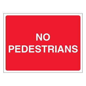 No Pedestrians - Landscape - Red