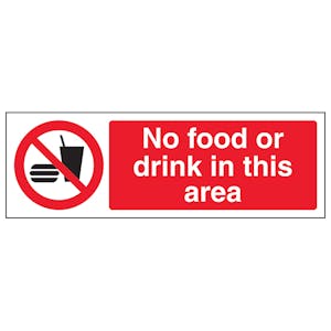Food and Drink Prohibition Signs